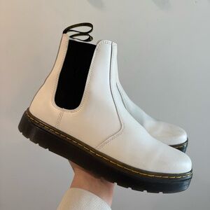 Dr. Martens‎ White Leather Dorian Chelsea Boots Size 9